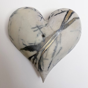 Heart No. 26  |  Original encaustic heart wall sculpture