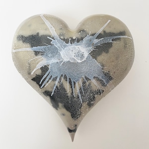 Heart No. 22  |  Original encaustic heart wall sculpture