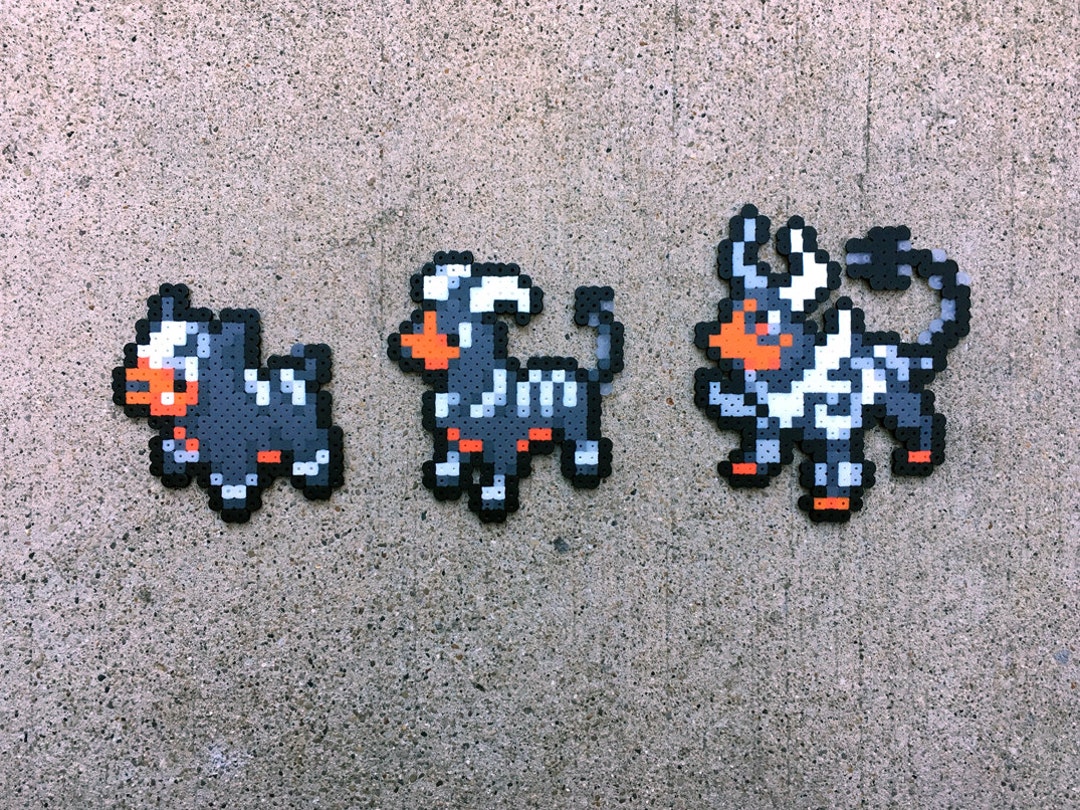 Houndour Houndoom Mega Houndoom Pokemon Perler Bead Fuse Bead 8bit Nintendo  Mini Sprite - Etsy