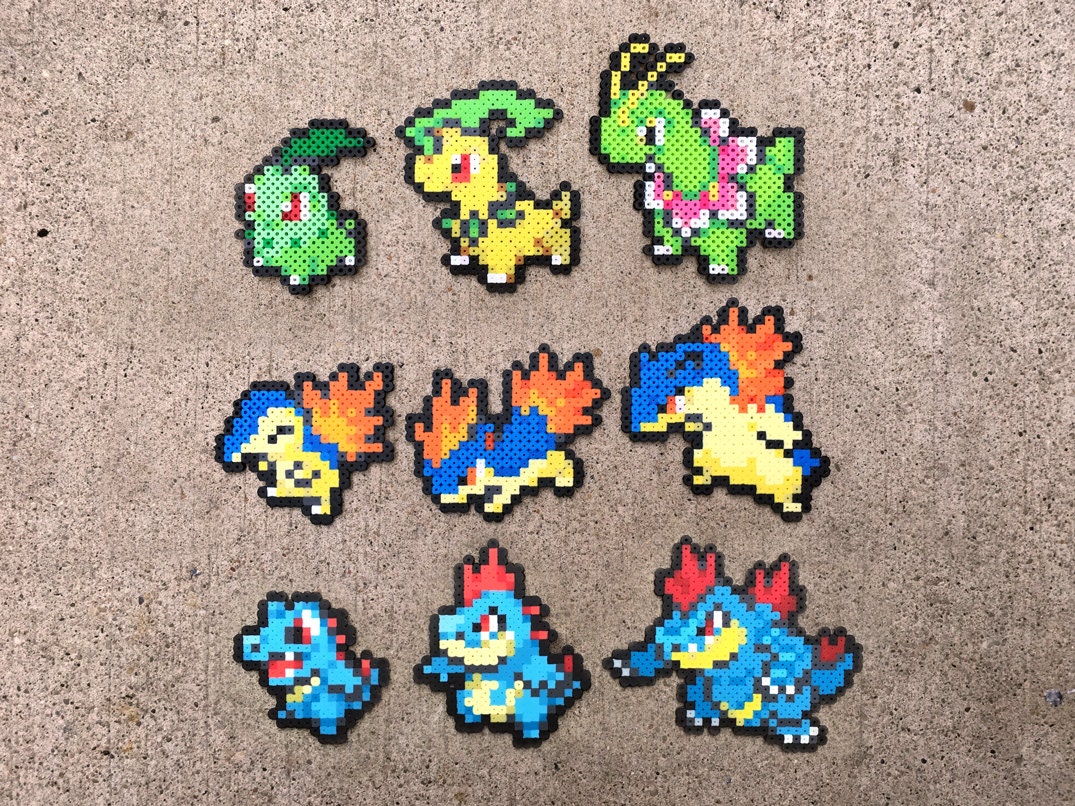 Mandrake Chikorita Pokémon Pixel Art Perler Bead Art