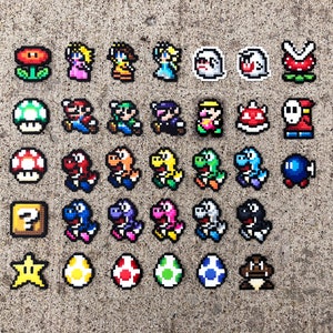 Yoshi, Perler Beads, Mario, Bead Sprite, Pixel Art, Perler Bead