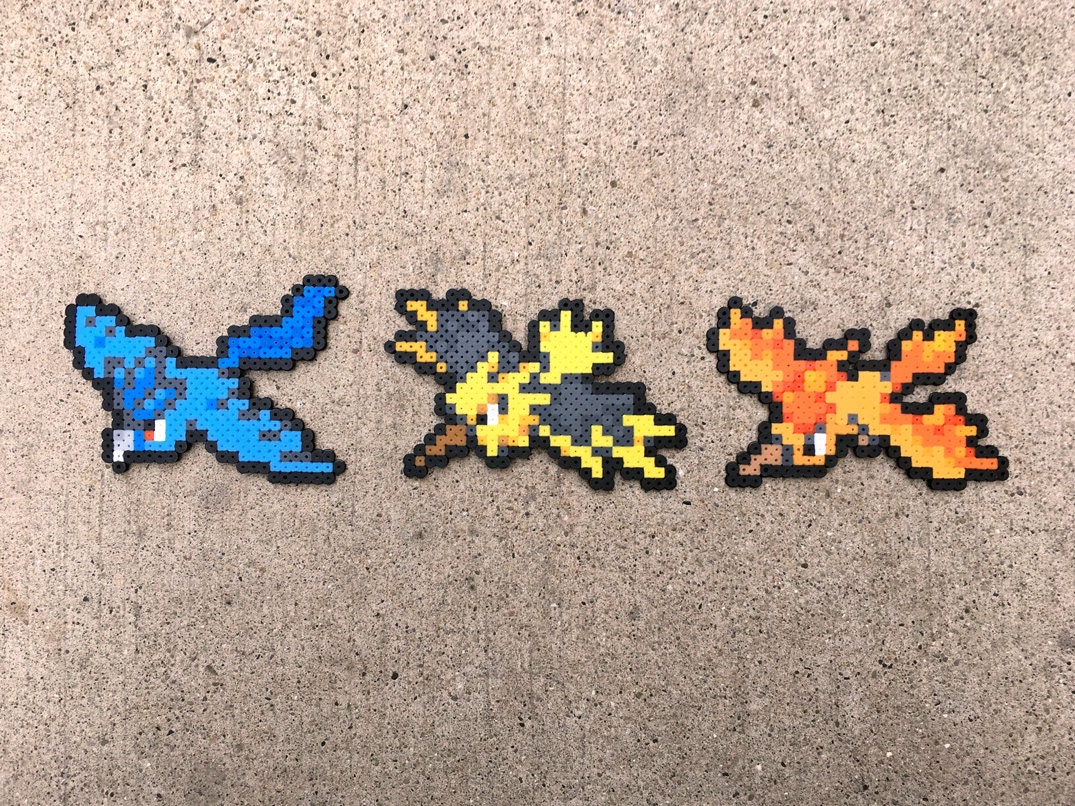 Articuno, Zapdos, and Moltres : r/beadsprites