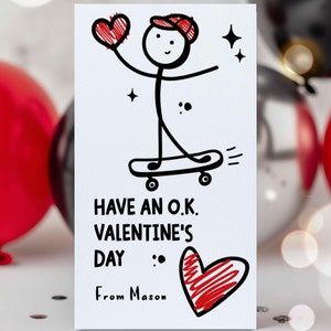 Editable Funny Valentine's Day Teen Card Have An O.K. Funny Valentine Card Tag Gen Alpha Tween Teen Valentine Card Instant Download VL