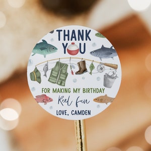 Fishing Birthday Party Favor Tags O-Fish-Ally One 1st Birthday Party Favor Tags Fisherman Birthday Party Decorations Instant Download 42Y