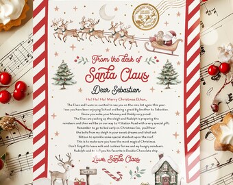 EDITABLE Official Letter From Santa Claus Letter From The Desk Of Santa Claus North Pole Santa Mail Christmas Eve Box Instant Download YG6