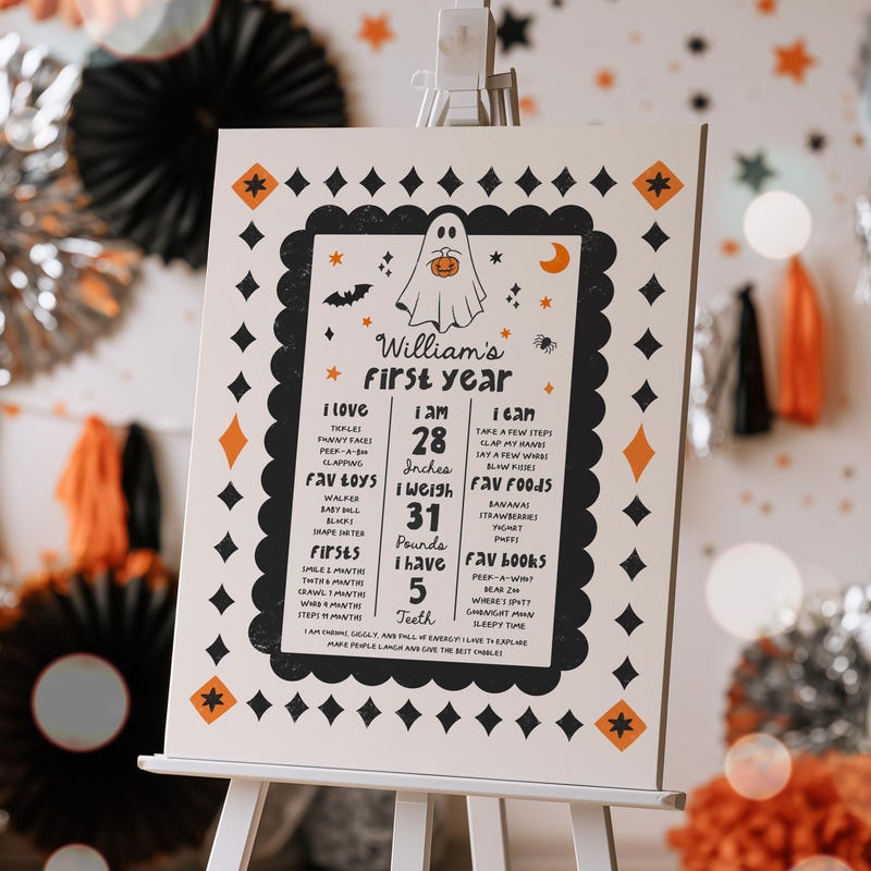 Ghost First Birthday Board - Etsy