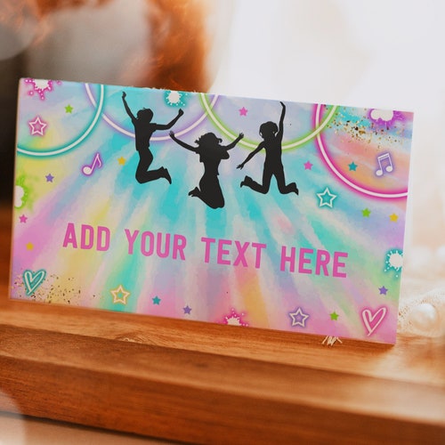 Editable Jump Birthday Favor Tag. Let's Jump Party Favor - Etsy