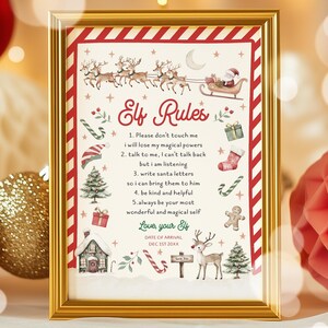 Editable Elf Rules And Surveillance Camera Sign Elf Rules To Follow Elf Arrival Rules Elf No Touching Sign Elf Cam Sign Instant Download YG6