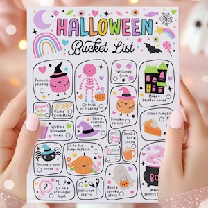 Halloween Bucket List Herbst Bucket List Halloween to-do Liste Halloween Aktivitätsplaner Herbst Aktivitätsplaner Für Kinder Sofort Download SAH