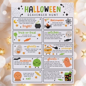 Halloween Scavenger Hunt for Kids Halloween Indoor Scavenger Hunt Game Halloween Family Activity Halloween Party Game Instant Download SAH