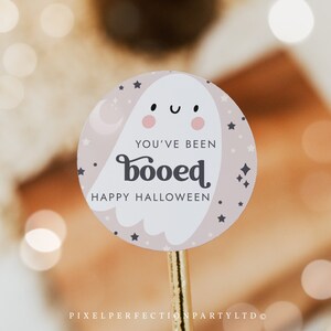 Editable You&#39;ve Been Booed Gift Tag Label We&#39;ve been Booed Trick Or Treat Halloween Neighbor Teacher Student Gift Tag Instant Download 45F