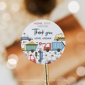 Editable Transportation Birthday Luggage Favor Tags Trucks Cars Diggers Tractor First Responders Birthday Party Instant Download AUH