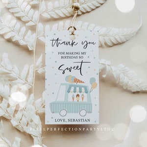 Editable Ice Cream Truck Birthday Party Luggage Favor Tags Here's The Scoop Ice Cream Birthday Sweet Ice Cream Party Instant Download YQ