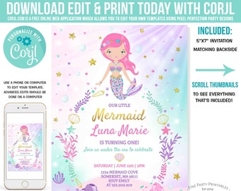 under the sea invite etsy