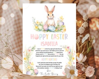 Editable Letter From The Easter Bunny Easter Basket Personalized Letter From The Easter Bunny Easter Morning Letter Instant Download 2Q