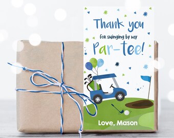 Editable Golf Birthday Favor Tag Hole In One Golf 1st Birthday Party Favor Tag Golf Birthday Gift Tag Golf Par-tee Instant Download GM