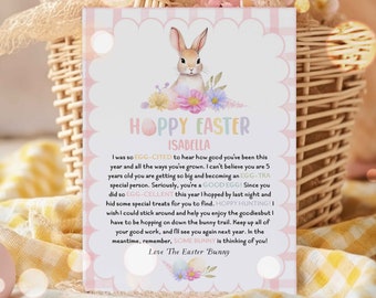 Editable Letter From The Easter Bunny Easter Basket Personalized Letter From The Easter Bunny Easter Morning Letter Instant Download 2Q