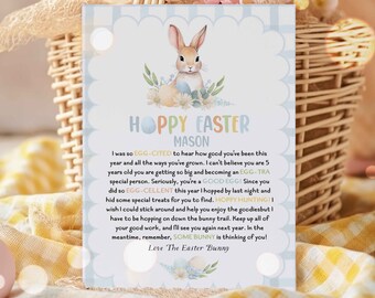 Editable Letter From The Easter Bunny Easter Basket Personalized Letter From The Easter Bunny Easter Morning Letter Instant Download 2W