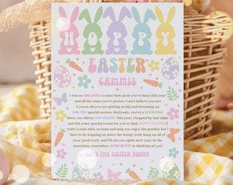 Editable Letter From The Easter Bunny Easter Basket Personalized Letter From The Easter Bunny Easter Morning Letter Instant Download CA4