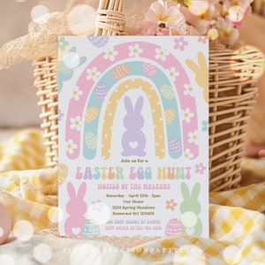Editable Easter Egg Hunt Invitation Easter Egg Event Party Neighborhood Easter Egg Hunt Party Spring Easter Egg Hunt Instant Download CA9