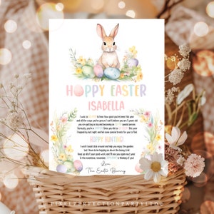 Editable Letter From The Easter Bunny Easter Basket Personalized Letter From The Easter Bunny Easter Morning Letter Instant Download 2Q