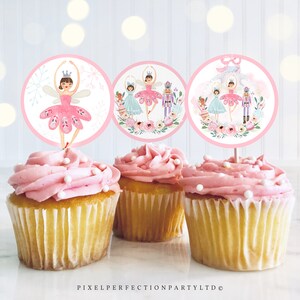 Nötknäpparen Födelsedagsfest Cupcake Toppers Nötknäpparen Landet Av Söta Sockerplommonfe Födelsedagsfestdekorationer Direkt Nedladdning KH