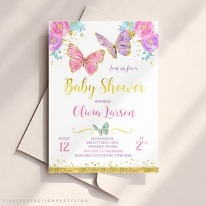 Free butterfly baby shower invitation templates clearance