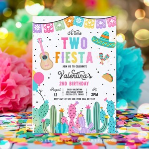 Editable Time Two Fiesta 2nd Birthday Party Invitation No Time To...