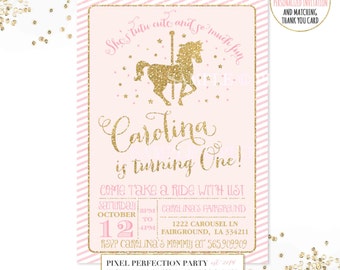 carousel invitation etsy carousel invitations