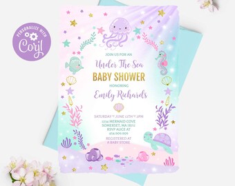Under The Sea Baby Shower Etsy Under The Sea Baby Shower Etsy