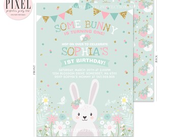 bunny invitations etsy