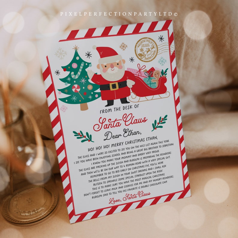 Editable Official Letter From Santa Claus and Official Nice List ...