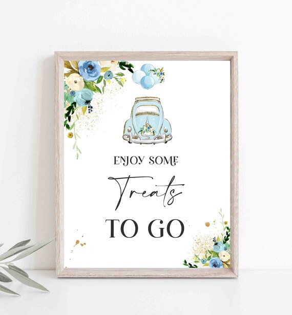 Drive By Baby Shower Treat Sign Drive Through Baby Shower Etsy