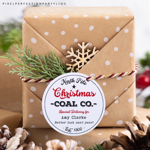 EDITABLE Christmas Coal Gift Tag Lump of Coal From The North Pole Tag Christmas Coal Company Tag Christmas Coal Cookie Instant Download LE Il_570xn
