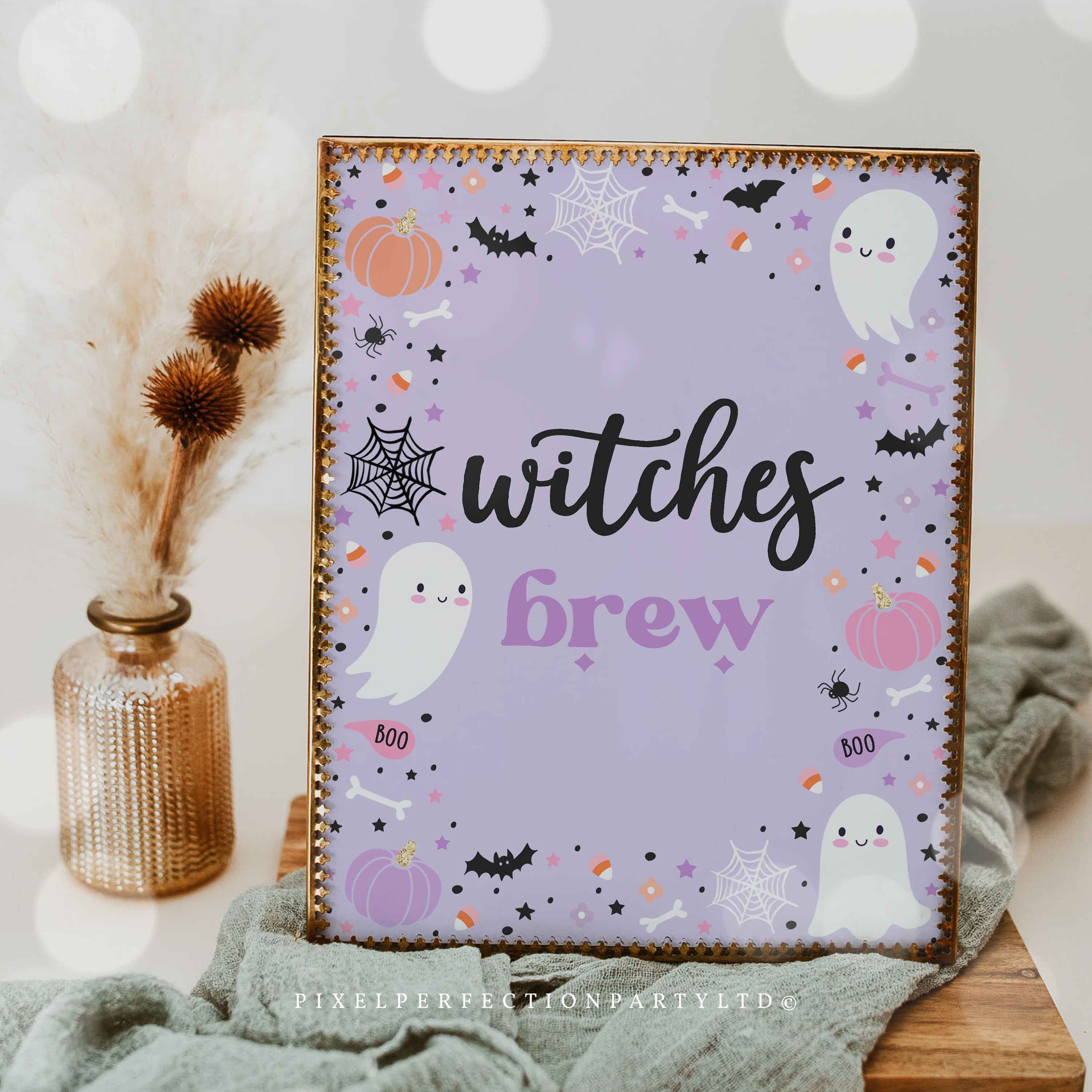 A Little Boo Baby Shower Witches Brew Sign Halloween Cute Purple Girl Ghost  Baby Shower A Little Boo is Almost Due Decor Instant Download T4 - Etsy
