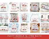 Editable Two Fast Race Car 2nd Birthday Party Invitation Bundle Two Fast 2 Curious Race Car Party Decor Supplies Kit Instant Download VR Il_170x135