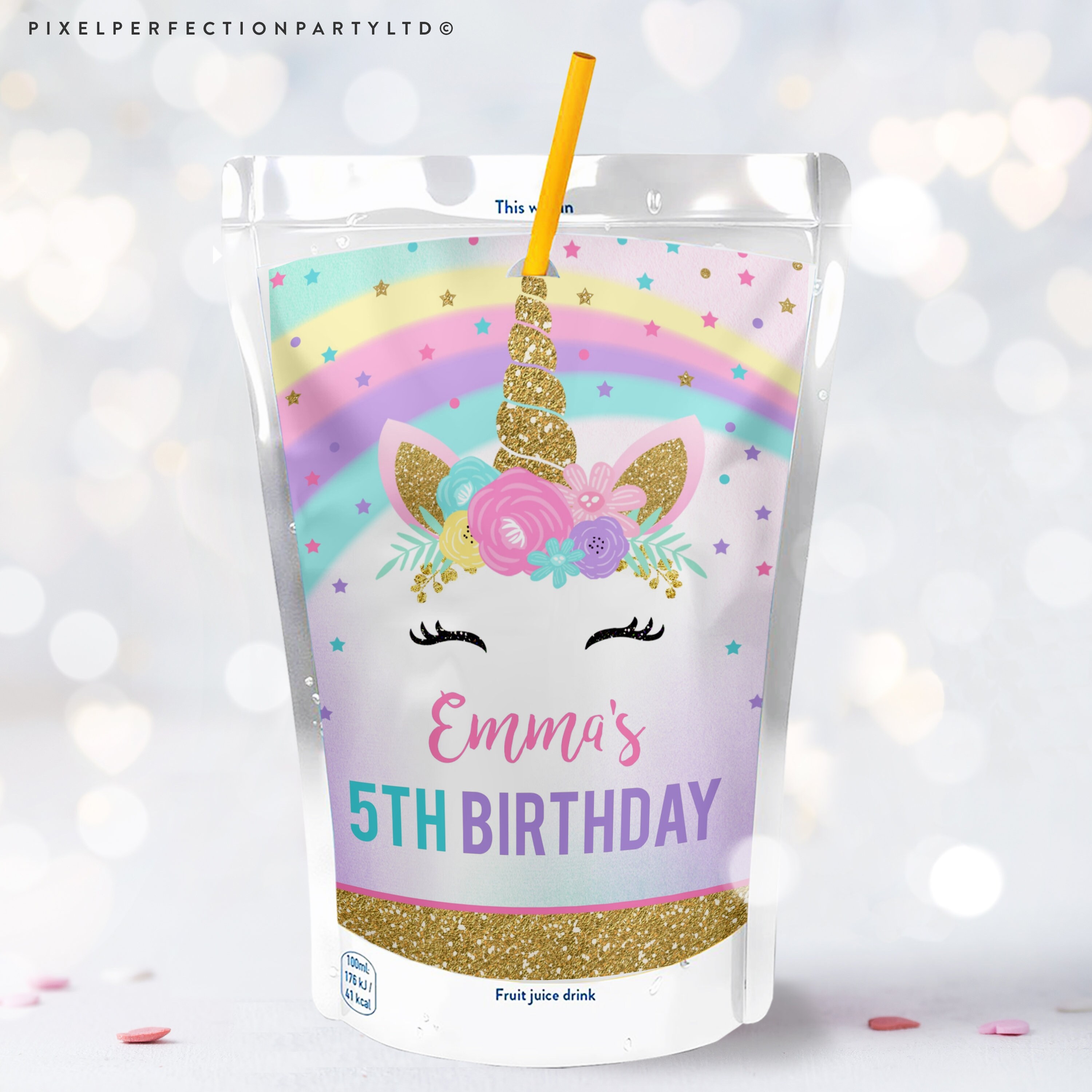 Editable Unicorn Capri Sun Labels Rainbow Unicorn Juice Cup Etsy Schweiz