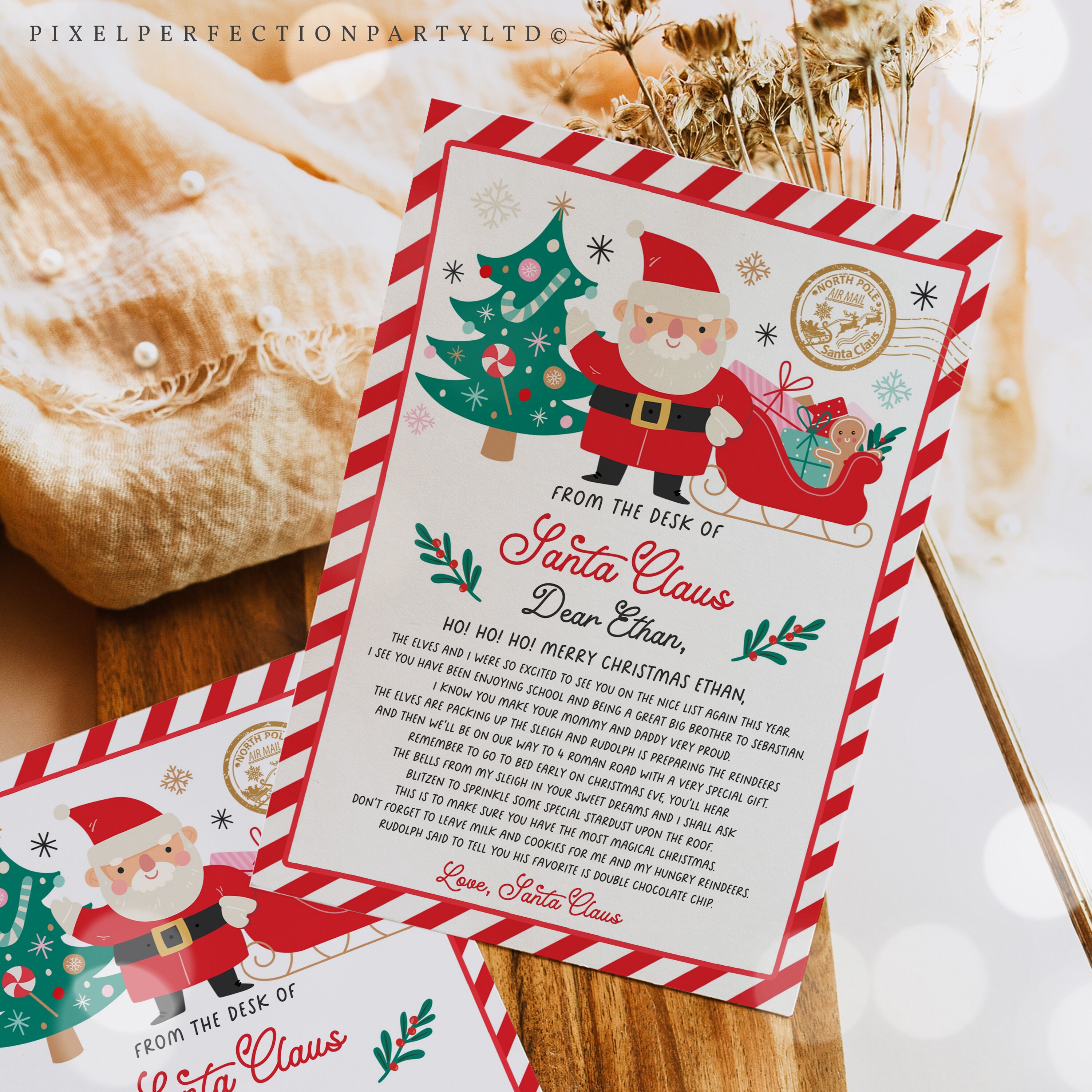 EDITABLE Official Letter From Santa Claus Letter From the Desk of Santa ...