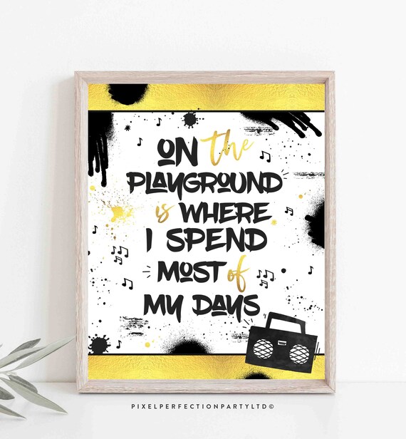 Two Legit To Quit Birthday Party Sign Hip Hop 2nd Birthday Party Sign Hip Hop Party Sign 90's Hip Hop Birthday Party Instant Download TL Il_570xn