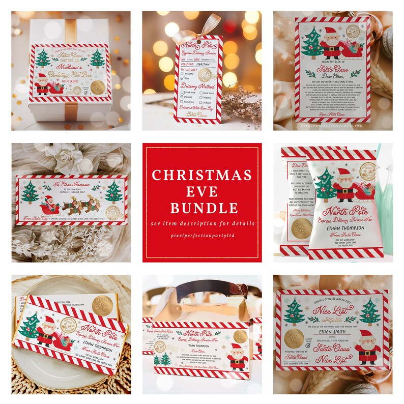 EDITABLE Christmas Eve Box Kit Letter From Santa Nice Certificate ...