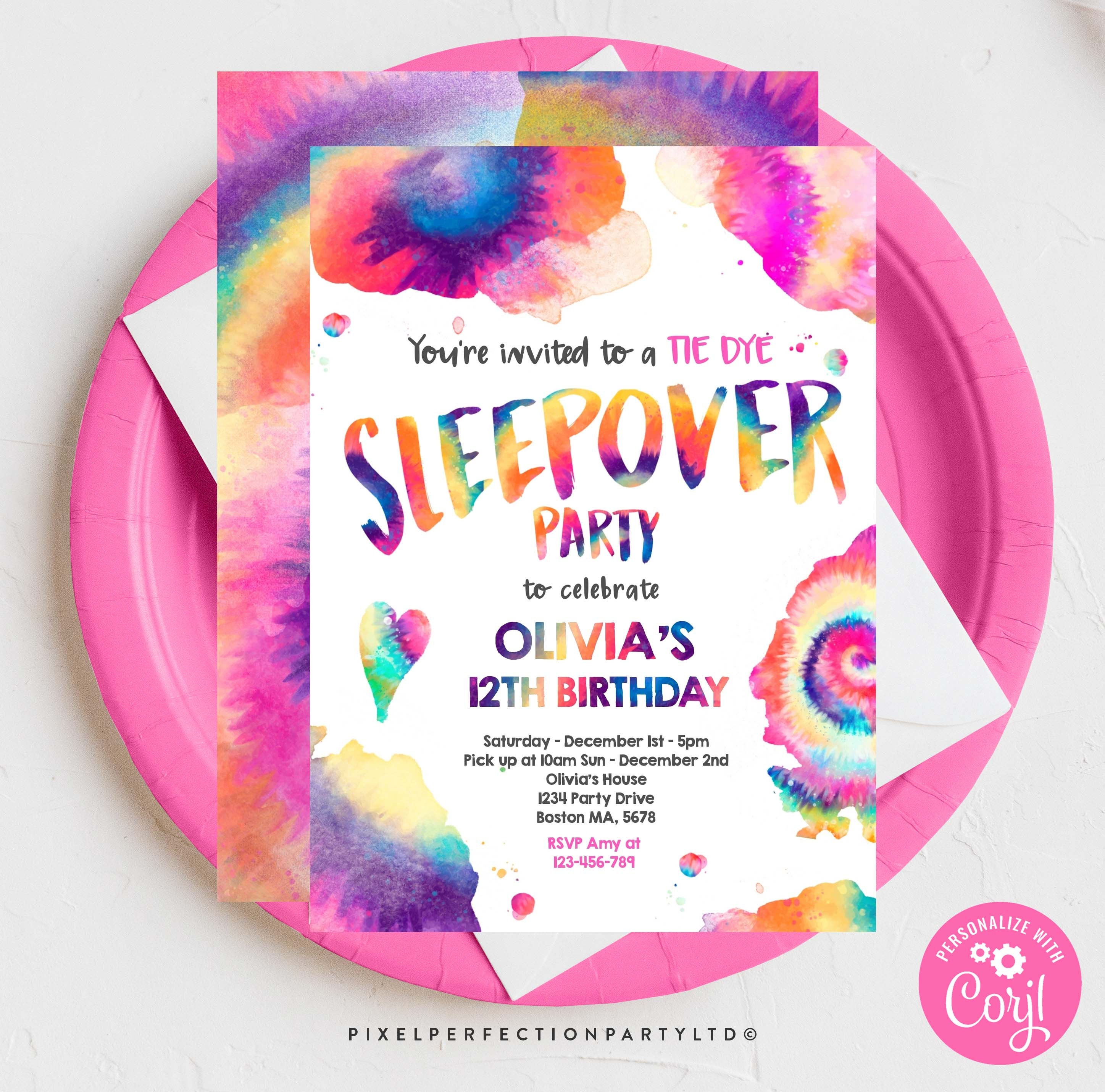 Sleepover Party Invite Template