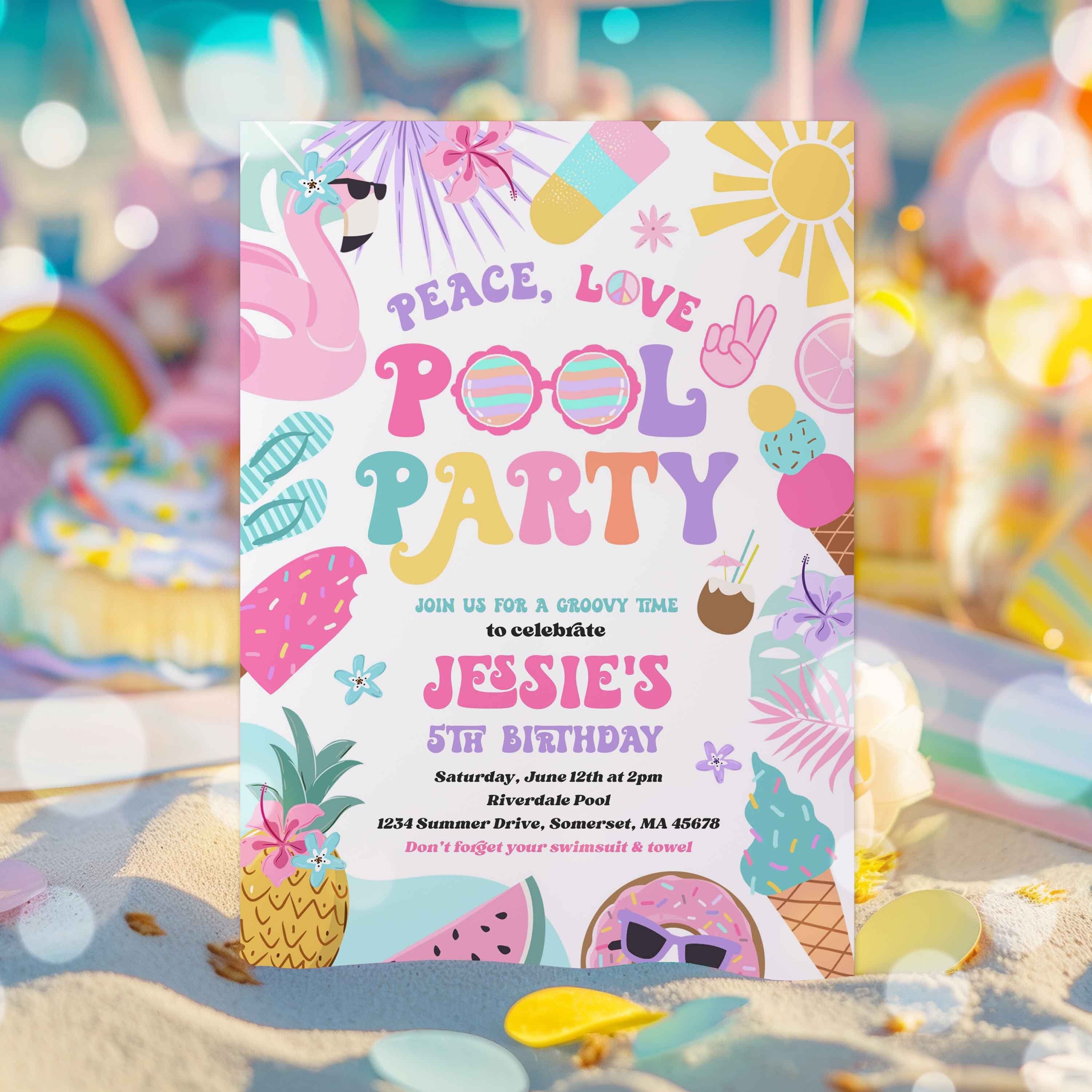 その他 POOL love & peace 5 Peace Love Pool - Etsy