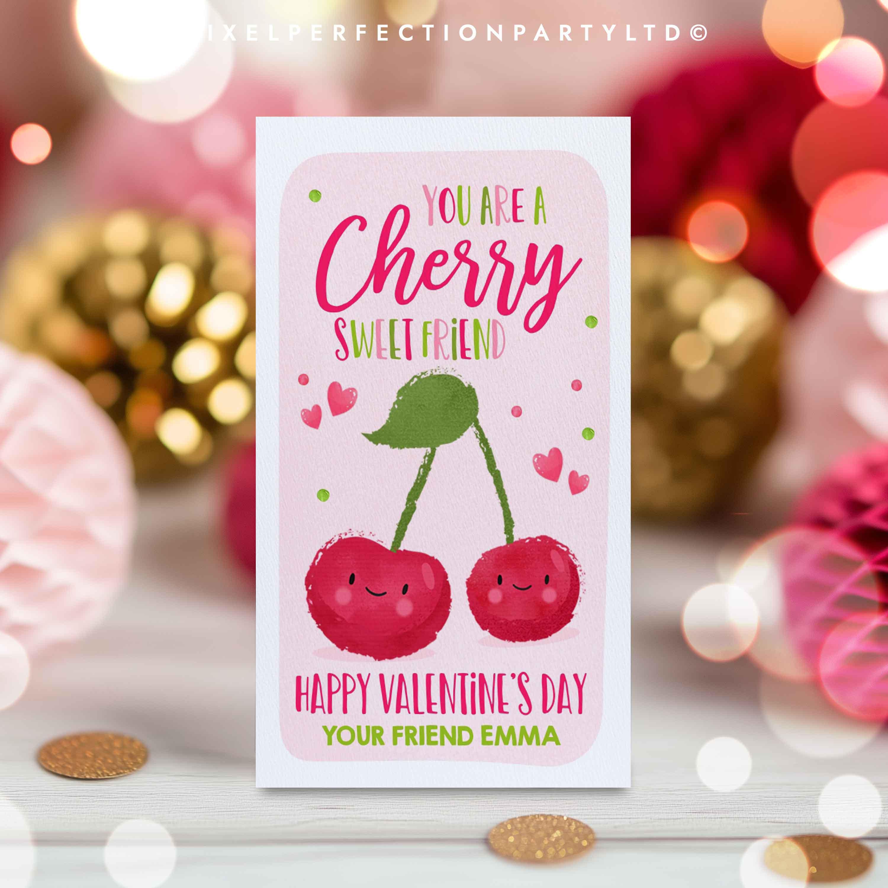 Editable Cherry Valentines Gift Tag Valentine You Are A Cherry