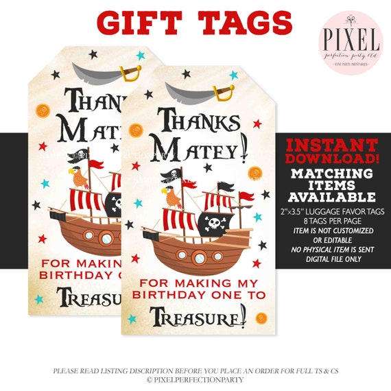 Pirate Favor Tag Pirate Party Favor Tag Pirate Thank You Tag Piraite Gift Tag Pirate Favor Pirate Treasure Pirate Party Instant Download 7O Il_570xn