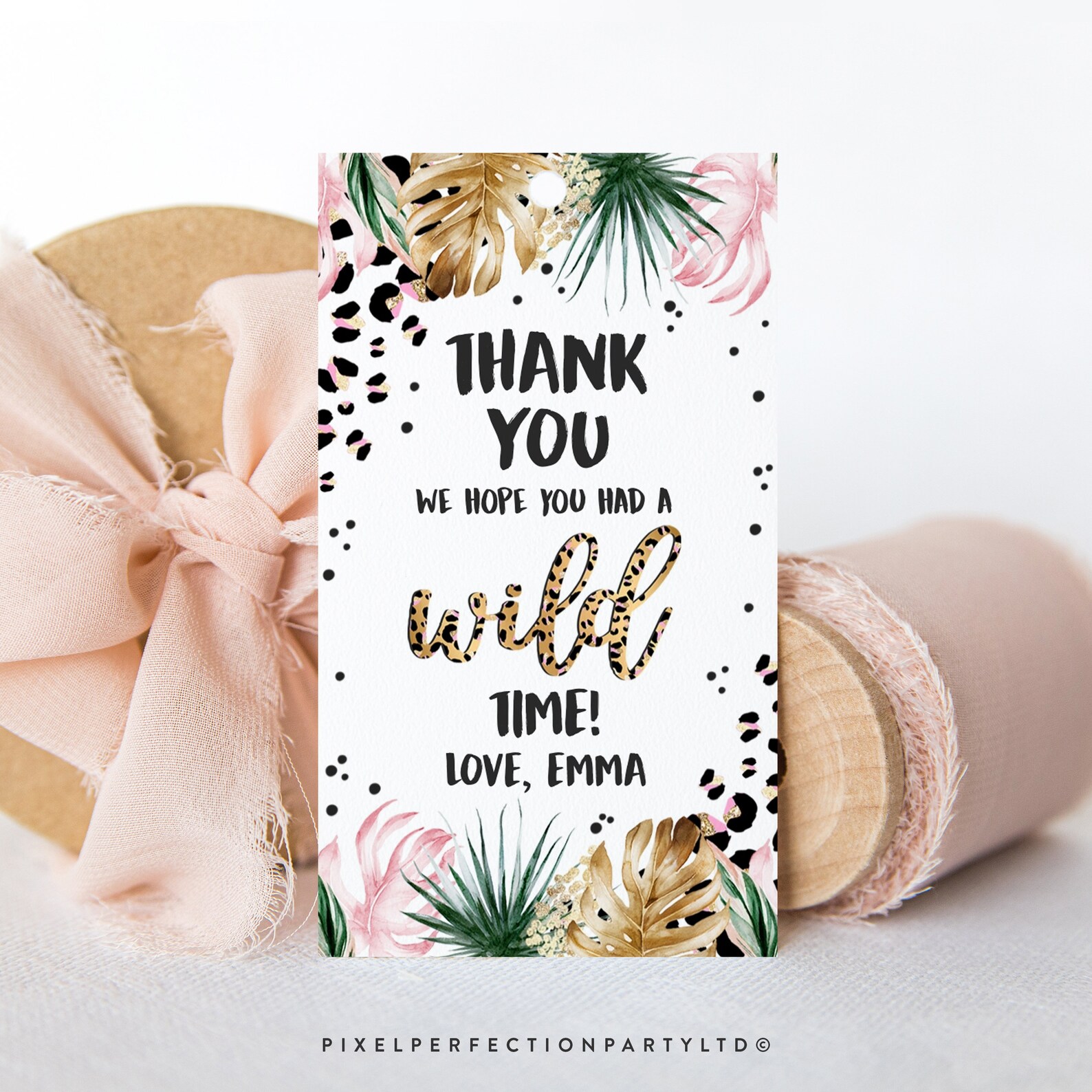 editable-leopard-print-birthday-party-favor-labels-jungle-wild-child