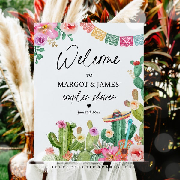 Editable Taco 'Bout Love Fiesta Couples Shower Welcome Sign Taco 'Bout Love Engagement Party Mexican Engagement Fiesta Instant Download GE