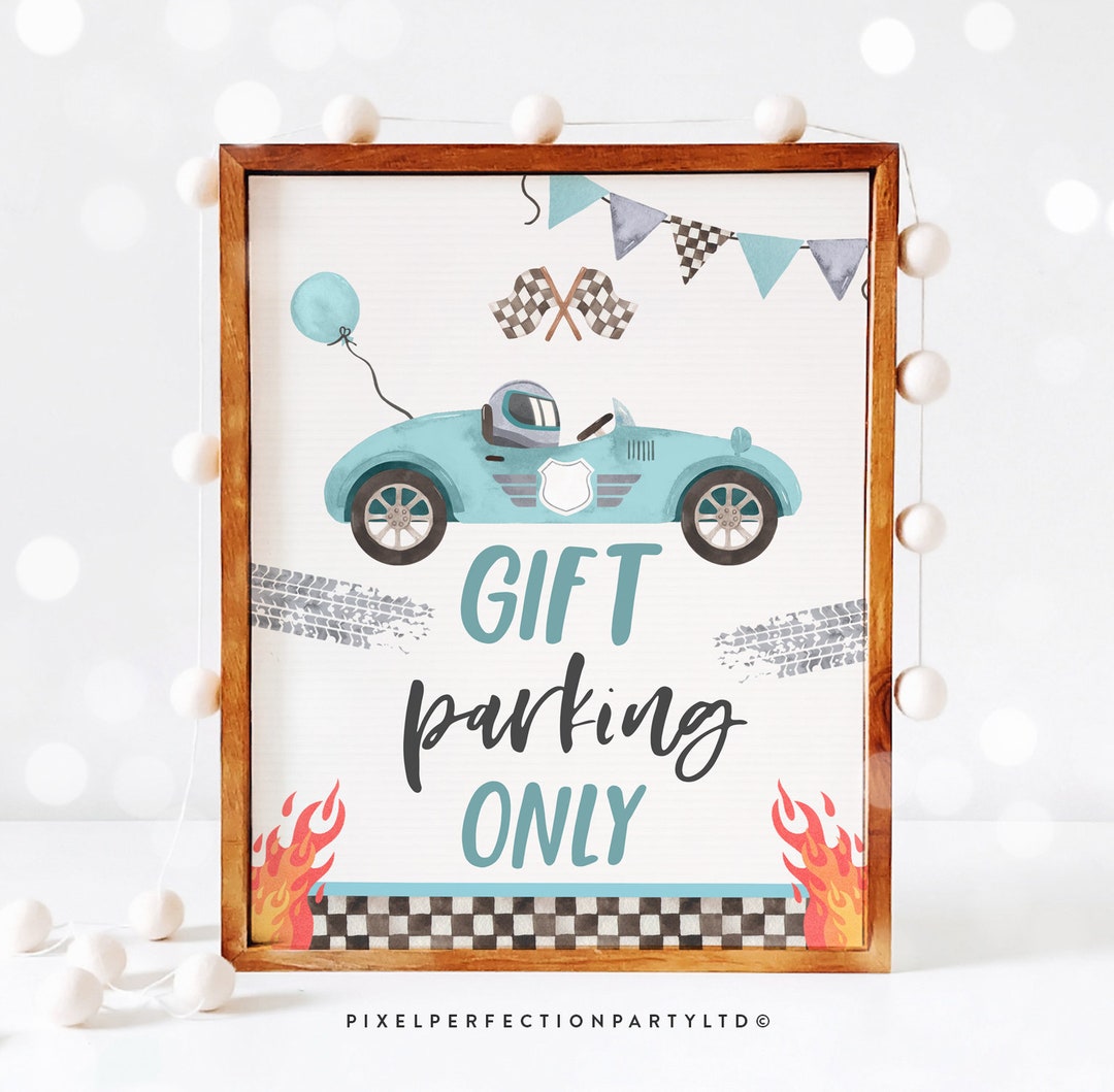 Race Car Gift Parking Only Sign Race Car 2nd Birthdaygrowing up Two