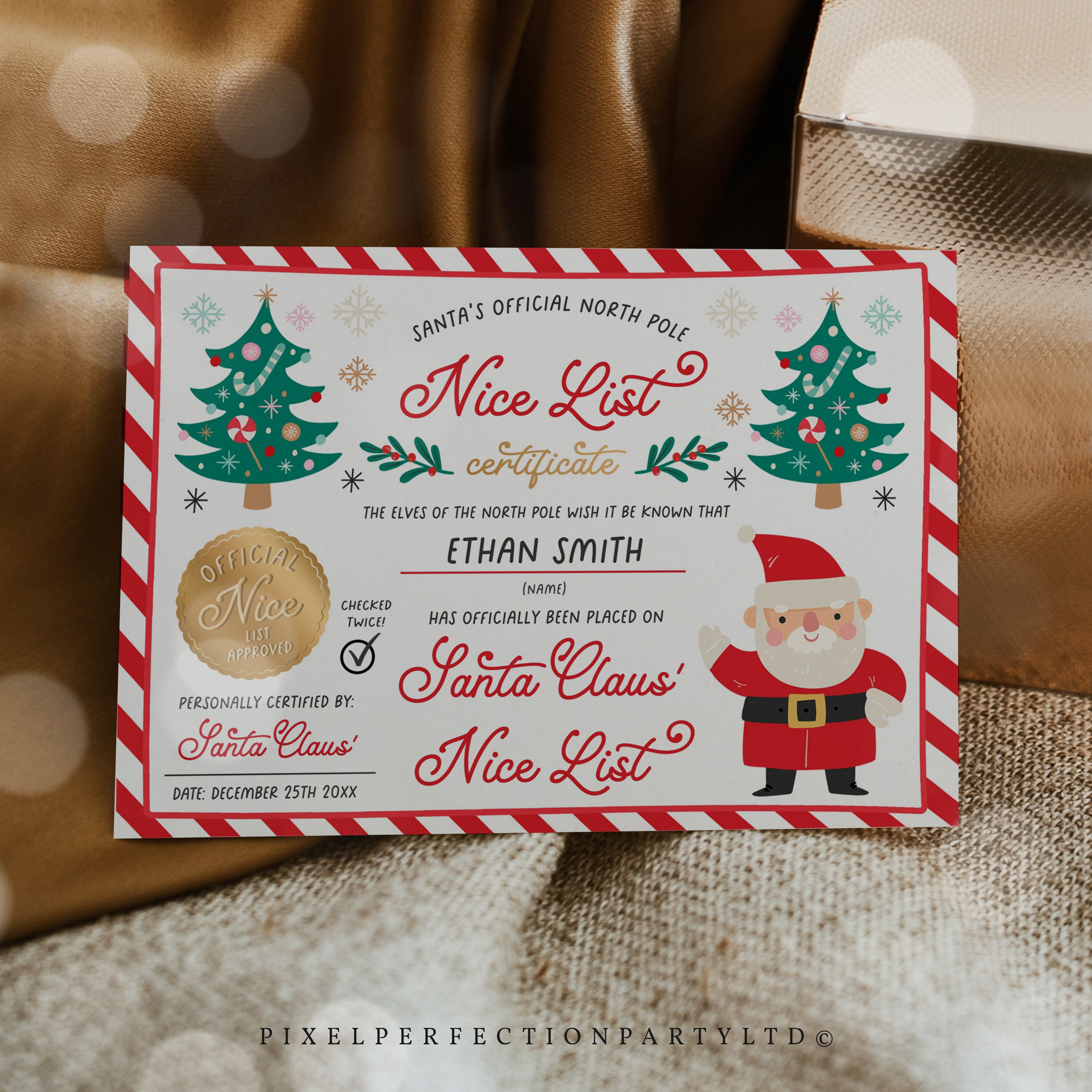 Editable Official Letter From Santa Claus and Official Nice List ...