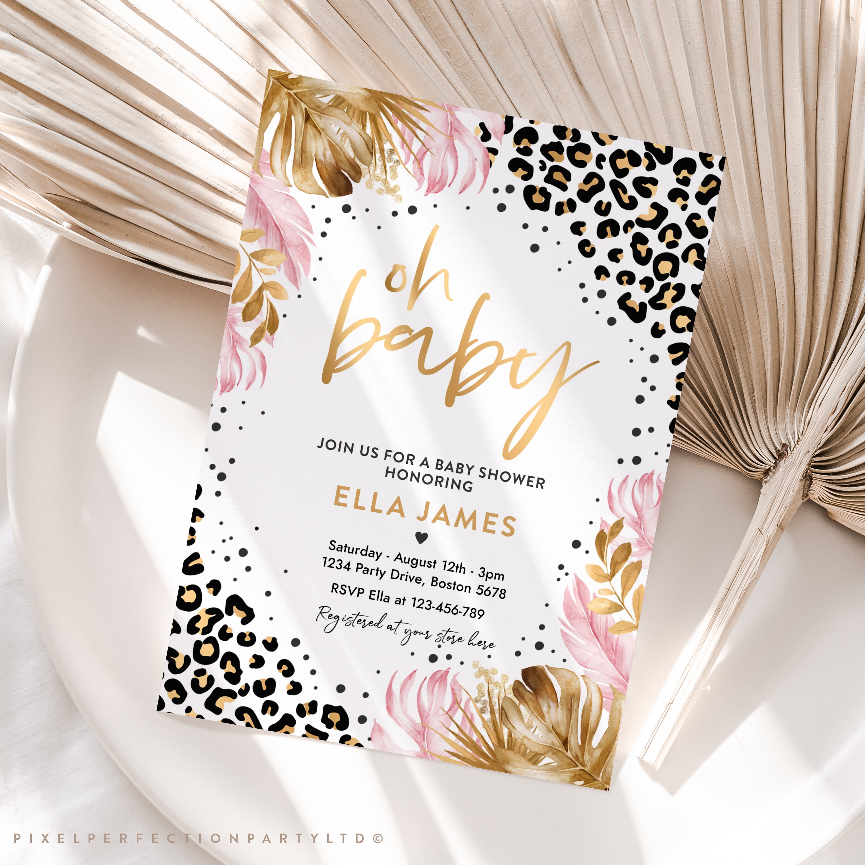 Cheetah Baby Shower Decorations