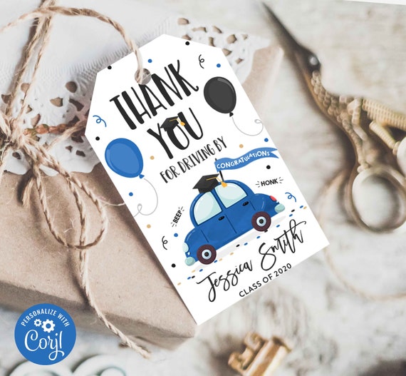 Editable Drive Through Graduation Favor Tag 2020 Graduation Favor Tag Drive Through Graduation Parade Gift Favor Tag Instant Download GP Il_570xn